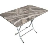Tubix Mermer Desenli Krem Katlanır Balkon Masası 50X80 cm - 50 x 80 cm