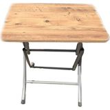 Tubix Mermer Desenli Krem Katlanır Masa 50X80 - Çam