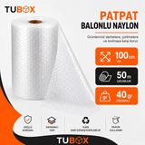 Tubox Balonlu Naylon Patpat 100cmx50m Kalın 40 gr