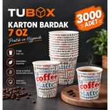 Tubox Karton Bardak 7 Oz 3000 Adet