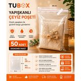 Tubox Şeffaf Yapışkanlı Çeyiz Poşeti 28 x 40CM (50 Adet)