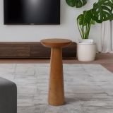 Tucas Home Mushroom Ceviz Yan Sehpa - 70 Cm Mantar Sehpa