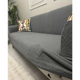 Tuchmall Bohem Koltuk Örtüsü , Kanepe Örtüsü ,chester Örtüsü Koltuk Kılıfı 3 Kişilik Bir Adet - 185 x 230 cm - Antrasit - Füme