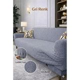 Tuchmall Bohem Koltuk Örtüsü , Kanepe Örtüsü ,chester Örtüsü Koltuk Kılıfı 3 Kişilik Bir Adet - 185 x 230 cm - Gri