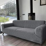 Tuchmall Jakarlı Koltuk Örtüsü , Kanepe Örtüsü ,Chester Örtüsü Koltuk Kılıfı 3 Kişilik Bir Adet - 185 x 230 cm - Koyu Gri