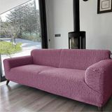 Tuchmall Jakarlı Koltuk Örtüsü , Kanepe Örtüsü ,Chester Örtüsü Koltuk Kılıfı 3 Kişilik Bir Adet - 185 x 230 cm - Pembe