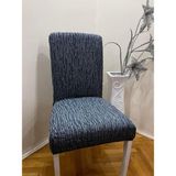 Tuchmall Jakarlı Sandalye Kılıfı-Sandalye Örtüsü Yıkanabilir ve Esnektir - 35 x 50 cm - Antrasit