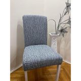 Tuchmall Jakarlı Sandalye Kılıfı-Sandalye Örtüsü Yıkanabilir ve Esnektir - 35 x 50 cm - Koyu Gri