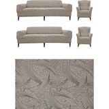 Tuchmall Koltuk Örtüsü Takımı Çekyat-Kanepe Kılıfı Takımı Jakarlı 3+3+1+1 Yıkanabilir Streçli Lastikli Esnek - 180 x 230 cm - Vizon