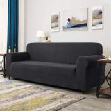 Tuchmall Likrali Koltuk, Kanepe, Çekyat Örtüsü 3 Kişilik Koltuk Örtüsü Lastikli, Pitikare Desen - 180 x 230 cm - Antrasit