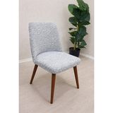 Tuchmall Sandalye Kılıfı Oval Sandalye Örtüsü Esnek Lastikli- 1 Adet - 45 x 56 cm - Taş - Gri