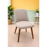 Tuchmall Sandalye Kılıfı Oval Sandalye Örtüsü Esnek Lastikli- 1 Adet - 45 x 56 cm - Vizon - Cappuccino