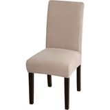 Tuchmall Sandalye Örtüsü Yüksek Kaliteli ve Esnek Yıkanabilir Sandalye Kılıfı Likralı 6 Adet - 35 x 50 cm - Taş