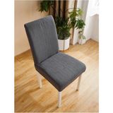 Tuchmall Sandalye Örtüsü Yüksek Kaliteli ve Esnek Yıkanabilir Sandalye Kılıfı Tuğla Desen 1 Adet - 35 x 50 cm - Antrasit