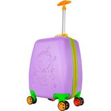 Tucklebery Renkli ve Desenli Çocuk Valizi, Tucklebery Kids Hafif ve Eğlenceli Valiz - Mor