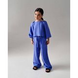 Tude Kids Yeni Sezon Laciel Kız Çocuk Bayramlık Alt Üst Takım - 2 - 3 Yaş - Saks Mavi