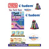 Tudem 2025 2.Sınıf 12 Haf. Tatil Kitabı+Öğretmen Evde 2.Sınıf Yaz Tatil Kitabı Seti(Yeni)+Kalemlik