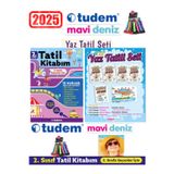Tudem 2025 2.Sınıf 12 Haftalık Tatil Kitabı+Mavi Deniz 2.Sınıf Yaz Tatil Kitabı Seti(Yeni)+Kalemlik