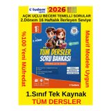 Tudem Güncel 1.Sınıf (Türkçe-Matematik-Hayat Bilgisi)Tüm Dersler 2.Dönem Soru Bankası+Kalem