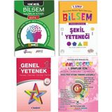 Tudem Yayınları 1. Sınıf Bilsem Hazırlık Seti Bilsem Şekil Yeteneği Genel Yetenek 4 Parça