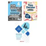 Tudem Yayınları 4. Sınıf Tüm Dersler Soru Bankası Deneme Test 3 Kitap Set
