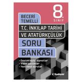TUDEM YAYINLARI 8.SINIF LGS T.C İNKİLAP TARİHİ BECERİ TEMELLİ SORU BANKASI