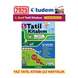 Tudem Yayınları Tudem 1.Sınıf (1.Sınıftan 2.Sınıfa Geçenler İçin)12 Haftalık Etkinlikli Yaz Tatil Kitabı+Kalem
