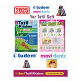 Tudem Yayınları Tudem 2025 1.Sınıf 12 Haftalık Tatil Kitabı+Mavi Deniz 1.Sınıf Yaz Tatil Kitabı Seti(Yeni)+Kalemlik