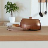 Tudik Collection Ahşap Tabanlı Plastik Kapaklı Kek Fanusu 24cm - 1 ürün