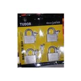 TUDOR Asma Kilit Seti Tek Anahtarla Açılan 4 Adet Çelik 60mm Kalın P532S5608