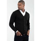 Tudors 12697 Slim Fit Dar Kesim Düğmeli Düz Pamuk Erkek Hırka