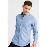 Tudors 1501150185 Slim Fit Dar Kesim Uzun Kol Poplin Oxford Erkek Gömlek