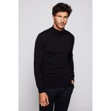 Tudors 28773 Erkek Slim Fit Dar Kesim Yarım Balıkçı Yaka Tüylenmeyen Yumuşak Dokulu Siyah Kazak