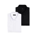 TUDORS 2'li Paket Gömlek Slim Fit Siyah-Beyaz, M, DR220126, Siyah - Beyaz, Erkek