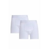 TUDORS 2'li Pamuk Likralı Esnek Kumaş Boxer, XL, 2'li Pamuk Likralı Esnek Kumaş Boxer, Beyaz, erkek