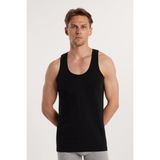 Tudors 3 Adet Compact Penye Siyah Erkek Atlet %100 Pamuk Standart Fit Normal Kesim 3'lü Paket - XL