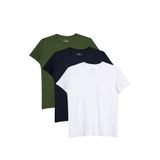 TUDORS 3'lü Paket Slim Fit Bisiklet Yaka Tişört Lacivert-Beyaz-Haki, M, ST240003-800, Lacivert-Beyaz-Haki, Erkek