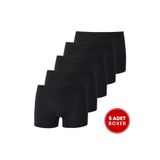 TUDORS 5'li Pamuklu Likralı Boxer, 2XL, 5'li Pamuklu Likralı Esnek Kumaş Boxer, Siyah, erkek