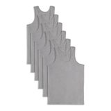 TUDORS 6'lı Paket Compact Penye Atlet, Pamuklu, Standart Fit, S, AT250001, Gri, Erkek