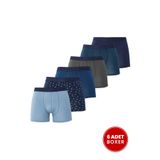 TUDORS 6'lı Pamuklu Likralı Boxer Premium Seri, L, Premium Seri, Lacivert, Mavi, Kahverengi, erkek