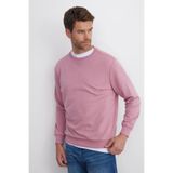 TUDORS Bisiklet Yaka%100 Pamuk Relax Fit Sweatshirt, M, SW230001-OCB, Lila, erkek