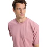 TUDORS Boxy Fit Bol Kesim%100 Pamuk Bisiklet Yaka Tişört, XL, TS250036, Lila, Erkek