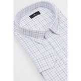 TUDORS Büyük Beden Çizgili Gömlek, 4XL, BT230006-300, Beyaz, Erkek
