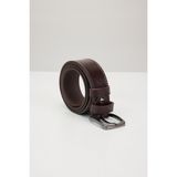 Tudors Erkek %100 Hakiki Deri 4 cm Spor Kahverengi Kemer - L