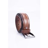 Tudors Erkek %100 Hakiki Deri 4 Cm Spor Taba Renk Kemer