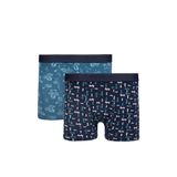 Tudors Erkek 2'Li Pamuk Likralı Esnek Kumaş Boxer,Multi Xl 2007004060311
