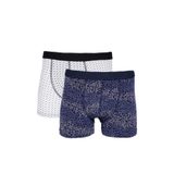 Tudors Erkek 2'Li Pamuk Likralı Esnek Kumaş Boxer,Multi3 Xl