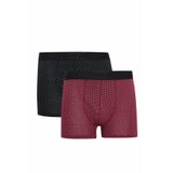 Tudors Erkek 2'li Pamuklu Likralı Esnek Kumaş Boxer, Multi, XL