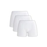 Tudors Erkek 3'lü Pamuk Likralı Premium Seri Esnek Kumaş Beyaz Boxer - 2XL