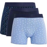 Tudors Erkek 3'lü Pamuk Likralı Premium Seri Esnek Kumaş Boxer - Renkli